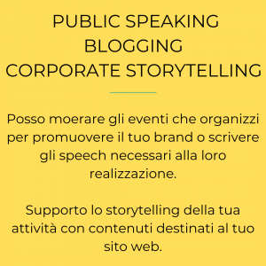 public speaking, corporate storytelling, blogging